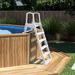 XtremepowerUS Sunny Side 6.5 ft Adjustable Pool Ladder for Above-Ground Pools | 78 H x 30 W x 25.5 D in | Wayfair 75129