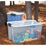 Sterilite 70 Quart Ultra Latch Storage Box & 64 Qt. Container Plastic in Blue/White | 13.5 H x 16.25 W x 26.1 D in | Wayfair