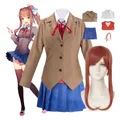 Anime Doki Doki Club Monika Cosplay Costume Sayori Yuri Natsuki Écolière Uniforme pour Femme