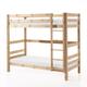 Lit superposé 90x200 hauteur 180 cm sommier inclus naturel