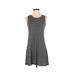 Olivia Rae Casual Dress - A-Line Crew Neck Sleeveless: Gray Print Dresses - Women's Size Small