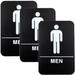 Excello Global Products Restroom Sign Plastic in Black | 9.1 H x 5.9 W x 0.5 D in | Wayfair EGP-HD-0276