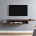 Latitude Run® Keidi Floating TV Stand for TVs up to 78" Wood in Black/Brown | 8.5 H in | Wayfair 6642894BC06249B8A869F100EACDD06F