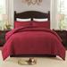 Dakota Fields Vandemark Microfiber Comforter Set Polyester/Polyfill/Microfiber in Red | Queen Comforter + 2 Standard Shams | Wayfair