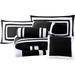 Latitude Run® Black Microfiber 7 Piece Comforter Set Polyester/Polyfill/Microfiber in White/Black | Full Comforter + 6 Additional Pieces | Wayfair