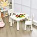 Zoomie Kids Nila Kids 3 Piece Rectangular Play/Activity Table & Chair Set Plastic in White | 19 H x 30 W in | Wayfair