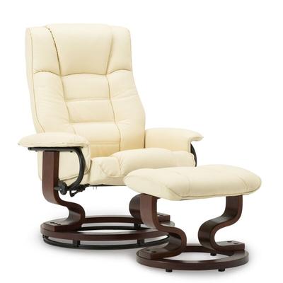 MCombo Relaxsessel mit Hocker, 360°drehbarer Fernsehsessel mit Liegefunktion, bis 120 Kg Image