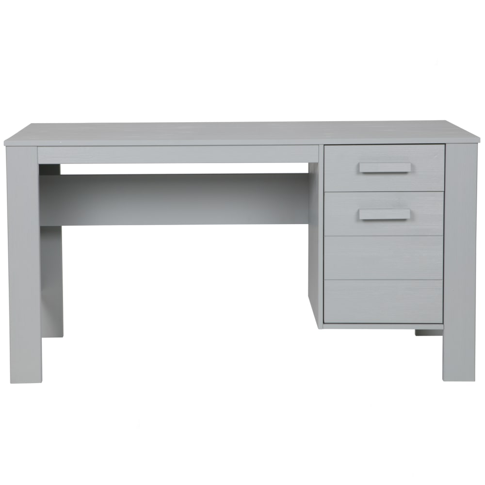 Bureau avec tiroir pin brossé béton gris