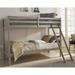 Lettner Light Gray Twin Over Twin Bunk Bed with Ladder
