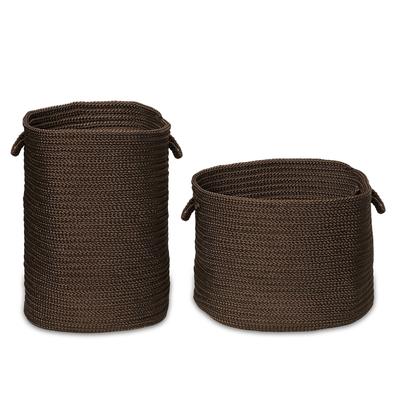 CLEAN & DIRTY Woven Hamper Basket SET-2_17Dx22H-19Dx15H