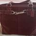 Coach Bags | Coach Suede And Leather Burgundy Red Handbag Purse | Color: Red | Size: Os