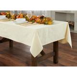 Damask 52" Sq. Tablecloth by BrylaneHome in Ivory