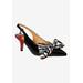 Women's Devika Slingback Pump by J. Renee in Black Red White (Size 7 M)