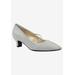 Wide Width Women's Idenah Pump by J. Renee in Silver Glitter (Size 9 W)