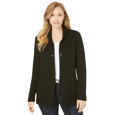 Plus Size Women's Cable Blazer Sweater by Jessica ...
