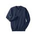 Men's Big & Tall Lightweight V-Neck Sweater by KingSize in Navy (Size 2XL)