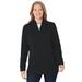 Plus Size Women's Cable Knit Half-Zip Pullover Sweater by Woman Within in Black (Size 2X)