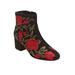 Women's The Sidney Bootie by Comfortview in Black Embroidery (Size 10 M)