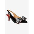 Women's Devika Slingback Pump by J. Renee in Black Red White (Size 7 M)