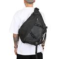 SEEU Large Sling Bag Backpack with Shoe Pocket, 32L Multi-Pocket Gym Bag (Black)