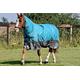 JUMP EQUESTRIAN TURNOUT RUGS FOR HORSES 100G FILL COMBO NECK WATERPROOF TURNOUT RUG 600 D (6'6'', TEAL/GREY)