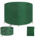 WXQOZLY Garden Furniture Covers Waterproof,160x110cm Round Rattan Patio Furniture Covers,420D Oxford Patio Table Cover,Garden Table Cover Protector,Windproof, Anti-UV,Tear-Resistant-Green