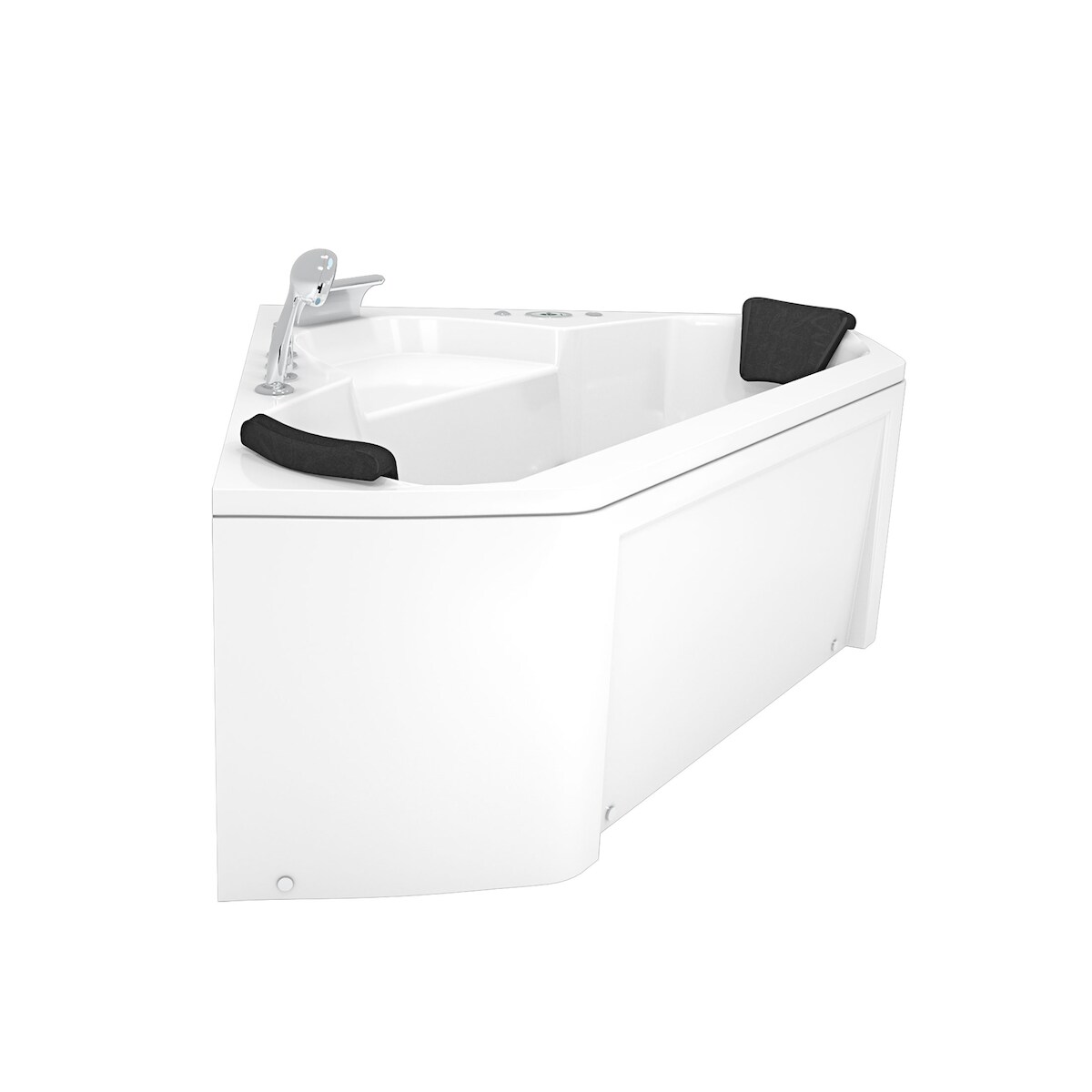 AcquaVapore Whirlpool Pool Badewanne Eckwanne Wanne W02R 135x135cm mit Radio und Farblicht Image