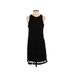Miami Casual Dress - Shift Crew Neck Sleeveless: Black Solid Dresses - Women's Size Small