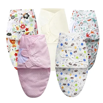 Sac de Couchage pour Bébé Enveloppe pour Nouveau-Né Cocon Rond Langes Douces 100% Coton