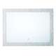 Wadspiegel Transparent 60 x 80 cm mit LED-Beleuchtung Antibeschlagsystem Touch-Schalter Dekorativ Rechteckig Badezimmer Flur Modern
