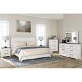 Signature Design by Ashley Gerridan Low Profile Standard Bed Wood in Brown/White | 53.75 H x 80.75 W x 82.25 D in | Wayfair B1190B3