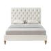 Itzayana Platform Bed with Rolled Tufted Headboard and Nailhead trim