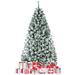 Gymax 6ft/7.5ft/9ft Snow Flocked Hinged Artificial Christmas Tree - See Details