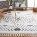 Gray/White 108 x 1.97 in Indoor Area Rug - Dakota Fields Wiest Southwestern Ivory/Gray Area Rug | 108 W x 1.97 D in | Wayfair