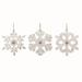 The Holiday Aisle® 3 Piece Metal Snowflake Holiday Shaped Ornament Set in White | 8.5 H x 0.5 W x 8.5 D in | Wayfair