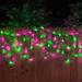 The Holiday Aisle® Halloween Icicle Lights in Green/Indigo | 18 H x 102 W x 0.4 D in | Wayfair 23469EC674E04569996B219E42BA71E1