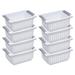 Sterilite Small Stacking Storage Basket w/ Comfort Grip Handles Plastic in White | 5.38 H x 8.63 W x 12.5 D in | Wayfair 8 x 16608008