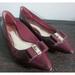 Coach Shoes | Coach Women's Fuchsia Patent Leather Pointed Toe Bow "Mandy" Flats Size 8.5b | Color: Pink | Size: 8.5