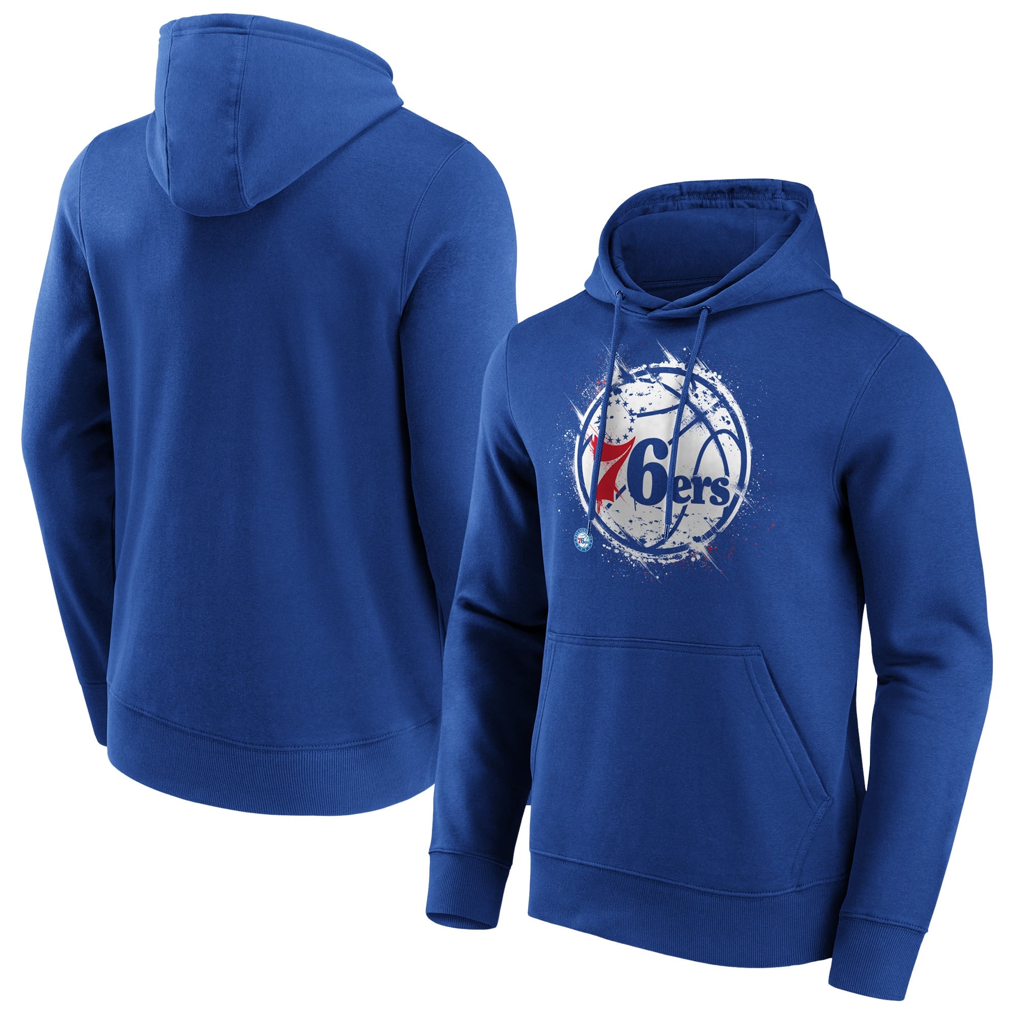 Sweat à capuche graphique éclaboussures de marque fanatiques des 76ers de Philadelphie - Homme - Homme Taille: XL