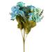 Enova Home 20" Tall Mixed Artificial Roses and Hydrangea Faux Flowers Bush for Home Office Wedding Vase Decoration