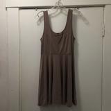 Free People Dresses | Free People Taupe Polka Dot Skater Dress Size Xs | Color: Black | Size: Xs