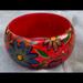 Anthropologie Jewelry | Beautiful Boho Hand Painted Fashion Jewelry Edgy | Color: Red/Brown | Size: Os