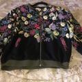 Zara Jackets & Coats | Floral Jacket | Color: Black | Size: S