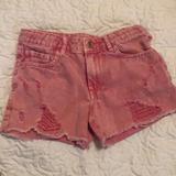 Zara Bottoms | Cute Pink Zara Girls Shorts Size 9/10 140 Distressed | Color: Pink | Size: 10g