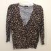 J. Crew Sweaters | 3/$30 J. Crew Animal Print Cardigan Lightweight | Color: Black | Size: S
