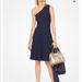 Michael Kors Dresses | Micheal Kors Navy One Shoulder Dress | Color: Black | Size: M