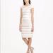 J. Crew Dresses | J Crew | Double Stripe Ivory And Mauve Dress | Color: Silver | Size: 6