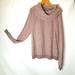 Free People Sweaters | Free People Knit Mauve Tunic Cowl Neck Sweater M | Color: Tan/Cream | Size: M