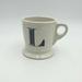 Anthropologie Kitchen | Anthropologie Monogram Mug "L" Letter Coffee | Color: Gray | Size: Os