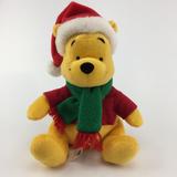 Disney Holiday | Disney Musical Christmas Santa Pooh Bear Plush | Color: Green/Brown | Size: Os